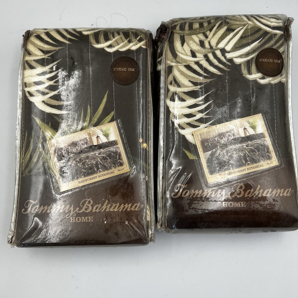 NEW! Tommy Bahama Home Rainforest Botanical Standard 20" x 26" Pillow Shams 2PC